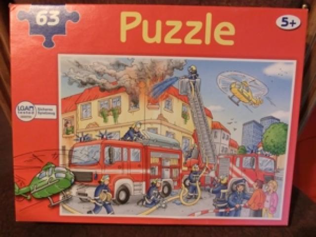 Puzzle "Feuerwehreinsatz" / 63 Teile / komplett,OVP,guter Zustand - 1