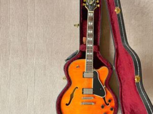 Hochwertige Archtop: Stromberg Monterey Trans Honey mit Case   MIK USA   ideale ES 335-Alternative - 1